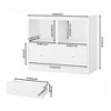 Kids Toy Storage Organizer Low Bookshelf for Nursery & Playroom, Wooden Kids Cabinet for Books and Toys, White - 4 of 4