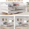 Twin Daybed with Trundle – Stylish Metal Sofa Bed Frame, Pop-Up Trundle, Perfect for Any Space - 3 of 4
