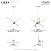 Livex Lighting Monaco 2 - Light Semi-Flush Mount in  Brushed Nickel - 3 of 4