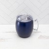 Cambridge Silversmiths Set of 2 20oz Double Wall Brushed Moscow Mule Mug with Lid Blue: Stainless Steel, Dishwasher-Safe - 2 of 4