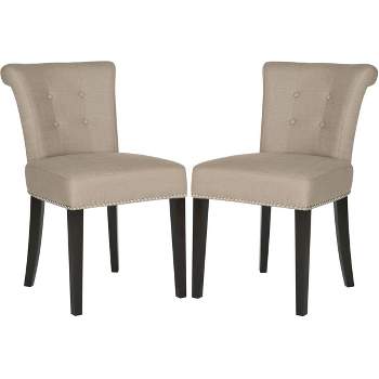 Sinclair 21''H Ring Chair (Set of 2) with Silver Nail Heads  - Safavieh
