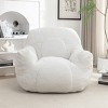Foam Filled Teddy Bean Bag Chair,Oversized Bean Bag Sofa with Armrests for Adults Bedroom Living Room,Plush Lounge Bean Bag Couch-Coolbibila - 2 of 4
