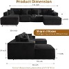 Sectional Cloud Couch with L-Shape Chaise,Modern Modular Sofa with Deep Seat, Upholstered Couches for Living Room Bedroom,No Assembly Required - 3 of 4