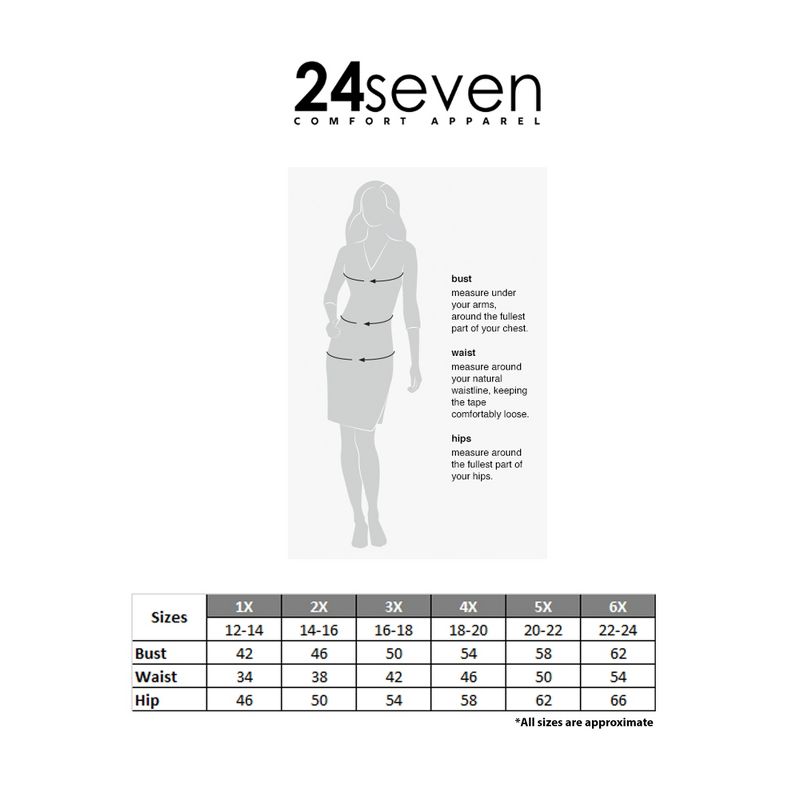 24seven Comfort Apparel Plus Size Short Sleeve V Neck Dress, 4 of 5