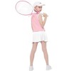 Kids Girls Tennis Golf Dress Outfit Sleeveless Dress with Pockets Athletic Skorts and Polo Tank Top Sets - 4 of 4