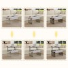 Lift-Top Coffee Table with Glass Legs, Modern Cocktail Table Sofa Side Table Storage Center Table, White/Black/Natural - ModernLuxe - 4 of 4