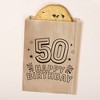 Big Dot of Happiness Adult 50th Birthday Kraft Brown Paper Treat Bags, Birthday Individual Greaseproof Brown Paper Sandwich Cookie Bags - 25 Count - 2 of 4