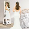Whizmax 360° Swivel Jewelry Cabinet with LED Lights,Inside Makeup Mirror,Rotatable Full Length Mirror with Jewelry Storage for Bedroom - 2 of 4