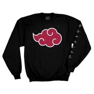 Ripple Junction x Naruto Shippuden Men's Sweatshirt Anime Akatsuki Cloud with Anti-Village Symbols - 1 of 4