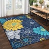 Large Machine Washable Area Rugs 10x13 Modern Flower Carpet with Non-Slip Backing Stain and Water Resistant Soft Low Pile Rugs Farmhouse Accent - 3 of 4