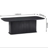 Modern Walnut Coffee Table with Black Metal Legs,Easy-to-Clean Rectangular Center Table for Living Room-Maison Boucle - 4 of 4