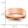 Chisel Stainless Steel Polished Rose IP-plated Brushed Center 8mm Band Ring - 4 of 4