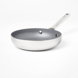 8" Nonstick Stainless Steel Fry Pan Silver - Figmint™: Ceramic Nonstick, Induction Safe, Oven-Safe to 500°F - 1 of 4