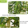 Artificial Bamboo Plant in Pot - Lifelike Silk Leaves, Realistic Trunk for Home, Office, Indoor/Outdoor Decor - 2 of 4