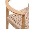 Nordlys Set of 2 Wood and Rope Dining Chairs Exotic Boho Dining Room - 3 of 4