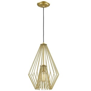 Quintus 12.25" Steel Geometric Pendant Light - Dimmable, 1 Bulb, Dry Rated, Modern Design - 1 of 1