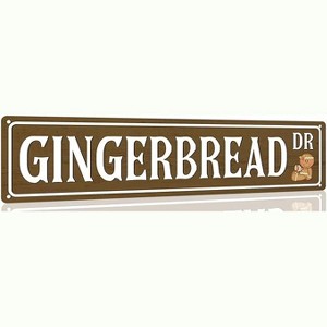 Lomsoe Gingerbread Dr Christmas Metal Sign Vintage Print Art Poster Tin Plaque for Home Farmhouse Kitchen Wall Decor 4x16 Inch Christmas Gift - 1 of 4