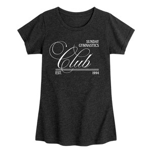 Girls' - Instant Message - Sunday Gymnastics Club -Youth Girls Short Sleeve T-Shirt Fitted Short Sleeve Graphic T-Shirt - 1 of 4