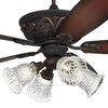 60" Casa Vieja Montego Industrial Rustic Indoor Ceiling Fan LED Light Oil Rubbed Bronze Teak Clear Glass for Living Kitchen Home - 3 of 4