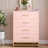 4-Drawer Dresser for Bedroom, Modern Wood Chest with Metal Handles, Sturdy Frame Storage for Closet, Hallway, Living Room - 2 of 4