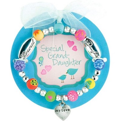 JILZARAH Girls Granddaughter Bracelet, Ages 5+, Polymer Clay Beads, Adjustable Bracelet