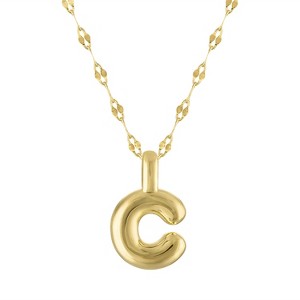 Junior Jewels 14K Gold Over Sterling Silver Initial Bubble Necklace, A-Z - 1 of 2
