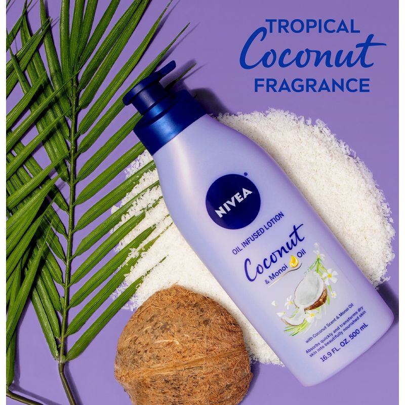 NIVEA Oil Infused Body Lotion with Coconut and Monoi Oil - 16.9 fl oz, 6 of 13