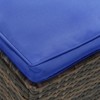 Chic Crate - Parkhurst 3-Person All-Weather Rattan Outdoor Sectional Set with Blue Cushions - 3 of 4