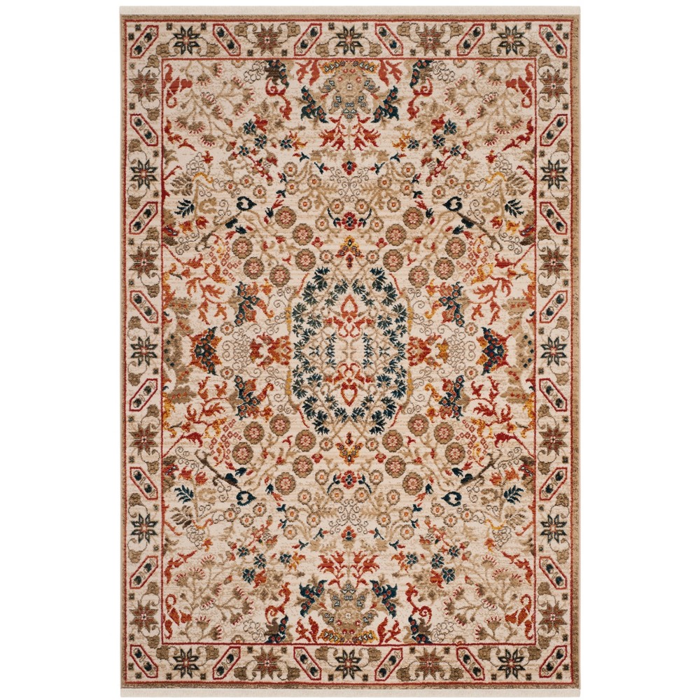 5'1inx7'5in Loomed Medallion Area Rug Ivory - Safavieh