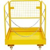Forklift Safety Cage 36"x36" for 1 or 2 People, Forklift Man Basket 1200 Lbs, Foldable Forklift Work Platform for Changing Lights, Painting, Roof - 4 of 4