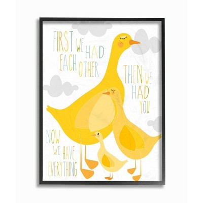 11"x1.5"x14" First We Had Each Other Yellow Ducks Framed Giclee Texturized Art - Stupell Industries