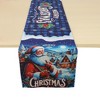 Unique Bargains Christmas Table Runner Snowy Night Santa Claus Polyester Blue Red White 71x14 Inch 1 Pc - 4 of 4