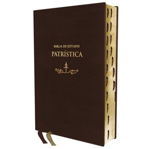 Rvr, Biblia de Estudio Patrística, Leathersoft, Marrón, Interior a DOS Colores, Con Índice, Palabras de Jesús En Rojo, Comfort Print - 1 of 1