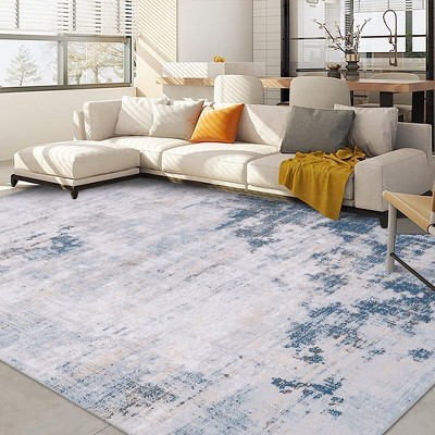 WhizMax Area Rug Abstract Rug Distressed Mat Throw Floor Carpet for Bedroom Living Room