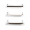 Mounted Rustic Decorative Hanging Metal Bracket Triple Shelfs for Books, Walnut/Chrome - 4 of 4