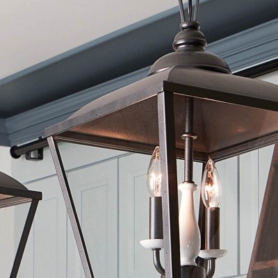 Dame Anvil Iron 2-Light Indoor/Outdoor Taper Candle Pendant