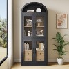 71.4" Arched Farmhouse Bookcase w/ Doors & Drawers, 15.83" Deep Wood Display Cabinet for Living Room, Bedroom - 2 of 4