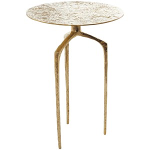 Olivia & May Aluminum Geometric Slim Textured Accent Table - 1 of 4