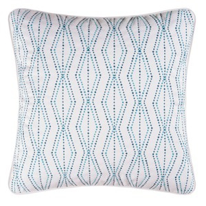 C&F Home 18" x 18" 2-Toned Teal Dots Embroidered Pillow - 1 of 4