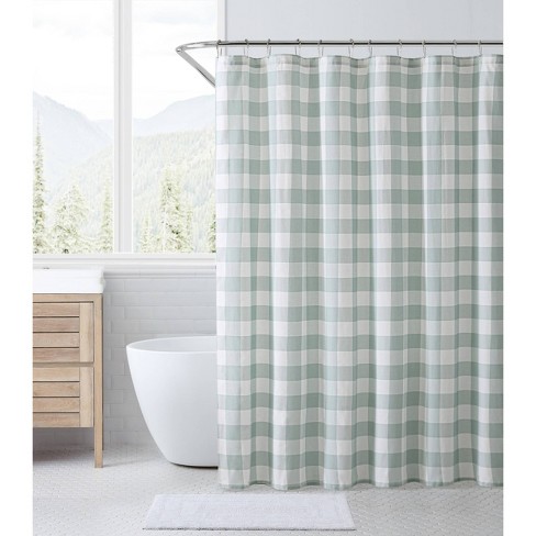 Cabin Plaid Shower Curtain Green, Sage Green Shower Curtain Target
