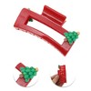 Unique Bargains Christmas Hair Clips Square Tree for Christmas 3.35"x1.77"x1.57" Red 1 Pc - 3 of 4