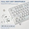 YUNZII X75 82 Key Hot Swappable Mechanical Keyboard with Transparent Keycaps, Gasket Mount 75 Keyboard, RGB Backlit Custom Gaming Keyboard - 3 of 4