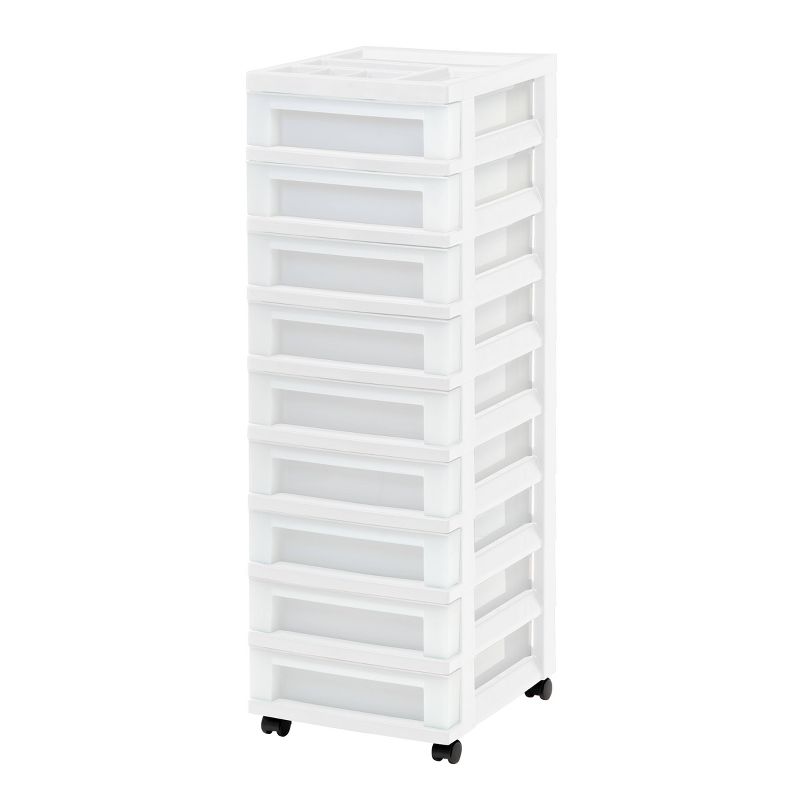 IRIS Drawer Storage Cart with Organizer Top , 1 of 8