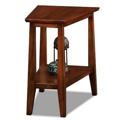 Delton Triangle Solid Wood End Table, Solid Wood End Tables For Living Room