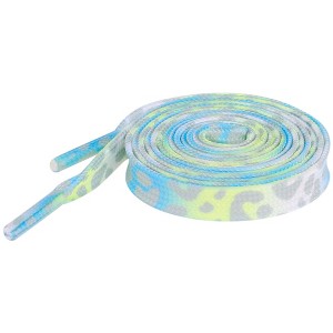 INSPIRE CHIC Leopard Multicolor Tie Dye Gradient Flat Shoelaces Sports Sneakers 2 Pairs - 1 of 4