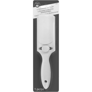 Dritz Clothing Care 2-Directional Lint Brush: Clothes & Dryer Lint Remover, Plastic, 11.25" Length, White - 1 of 4