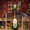 Angel Sar 39" Lighted Christmas Reindeer Head Wall Decor, Pre-lit 3D Rudolph Wreath with LED Lights for Front Door, Indoor Outdoor Holiday Display - 2 of 4