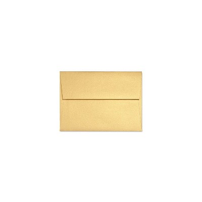 LUX 5 3/4"x8 3/4" 80lbs. A9 Invitation Env W/Peel & Press Gold Metallic 5395-07-50