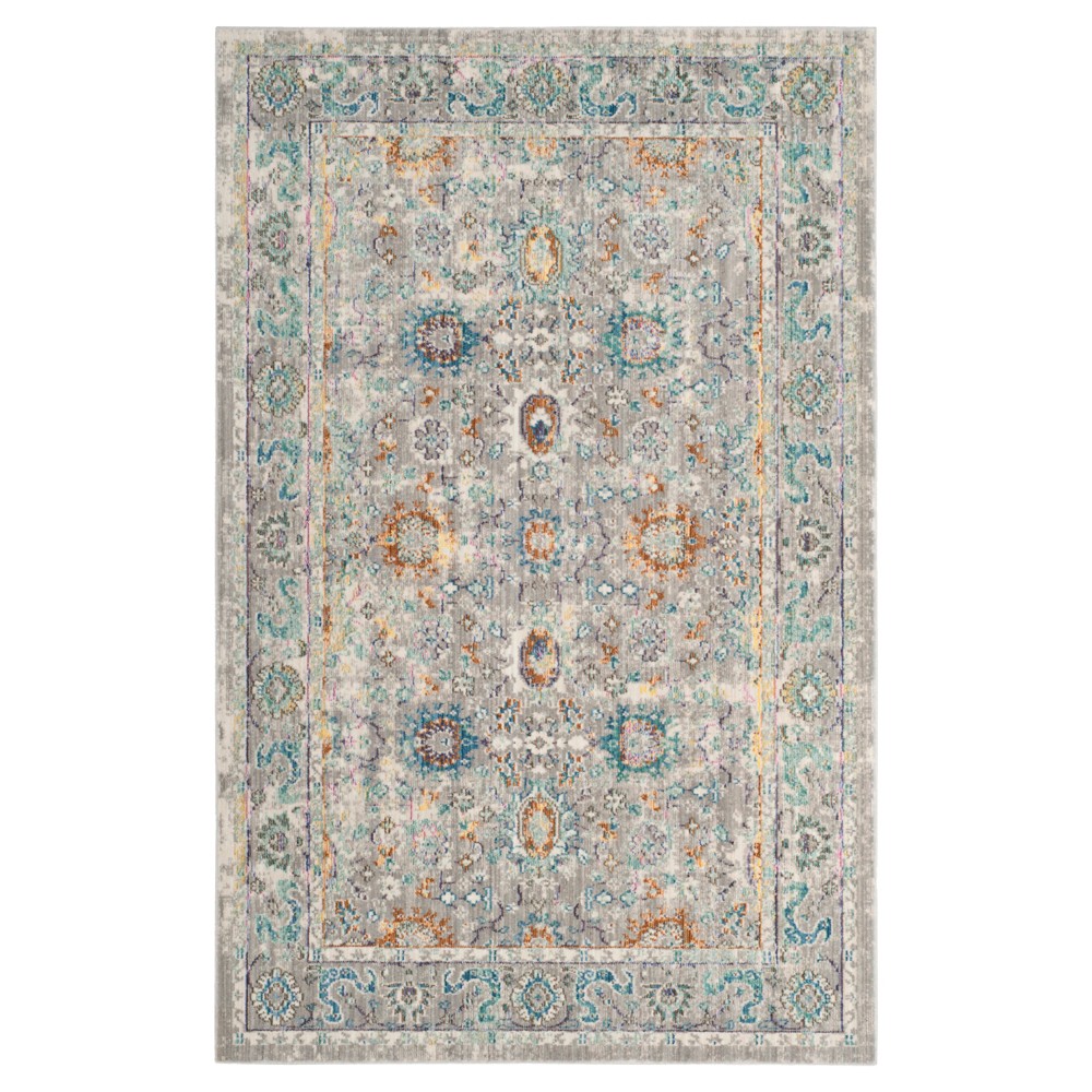 3'x5' Alzira Loomed Rug Gray/Multi - Safavieh