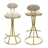 Modern Upholstered Velvet Bar Stools Set of 2 Armless Counter Height Barstools for Kitchen Island,Living Room-Tanpinhause - 4 of 4